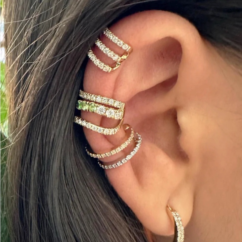 Elegant Gold and Silver Ear Cuff Set